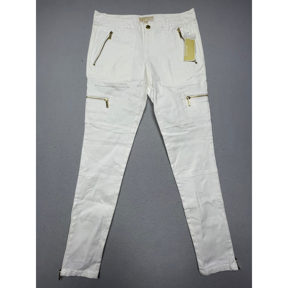 Michael Michael Kors Cargo Pants Denim White Size 4 Womens